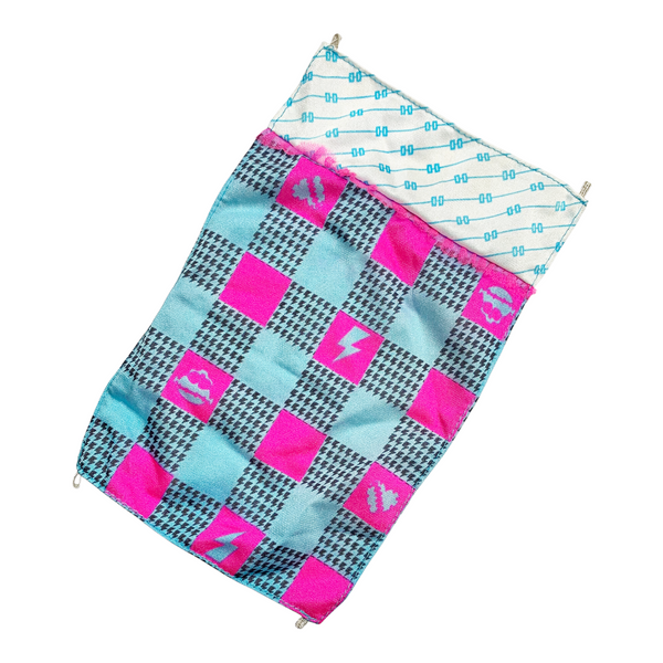 Monster High Frankie Stein Mirror Bed Doll Playset Replacement Pink & Blue Sheet Blanket