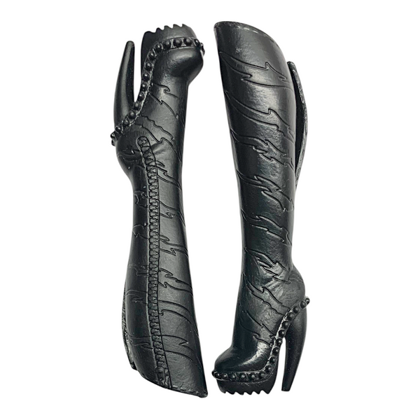 Monster High Toralei Fierce Rockers Doll Replacement Shoes Tall Black Boots