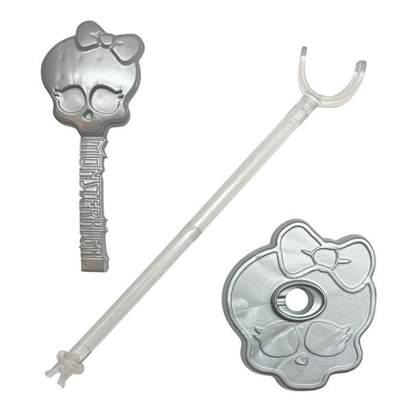 Monster High Replacement Standard G1 Girl Size Doll Silver Skullette Saddle Stand