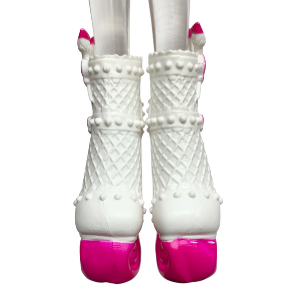 Monster High Draculaura Art Class Doll Replacement White & Pink Shoes