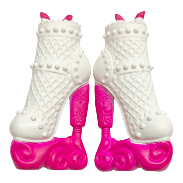 Monster High Draculaura Art Class Doll Replacement White & Pink Shoes