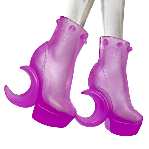 Monster High Clawdeen Wolf G3 Doll Faboolous Pets Translucent Purple Boots Shoes