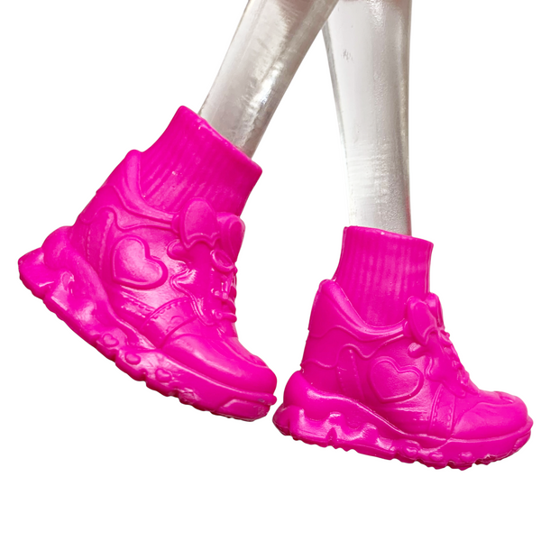 Monster High Draculaura G3 Doll Faboolous Pets Replacement Shoes Pink Sneakers