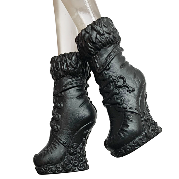 Ever After High Blondie Lockes Through The Woods Doll Replacement Shoes Black Boots