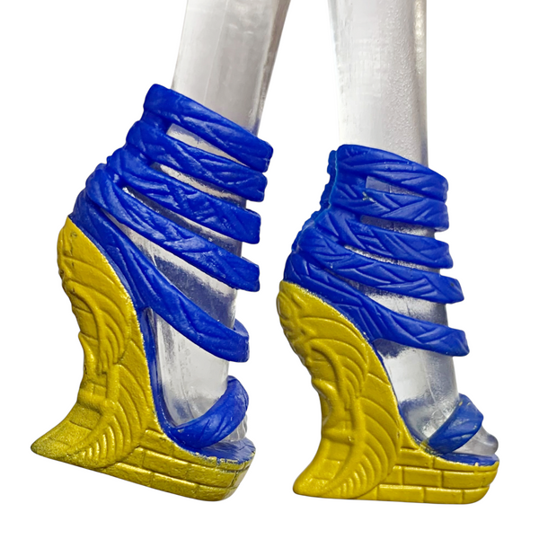 Monster High Cleo De Nile Picture Day Doll Replacement Blue & Gold Shoes