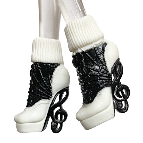 Monster High Operetta 1st Wave Original Doll Replacement Black & White Shoes