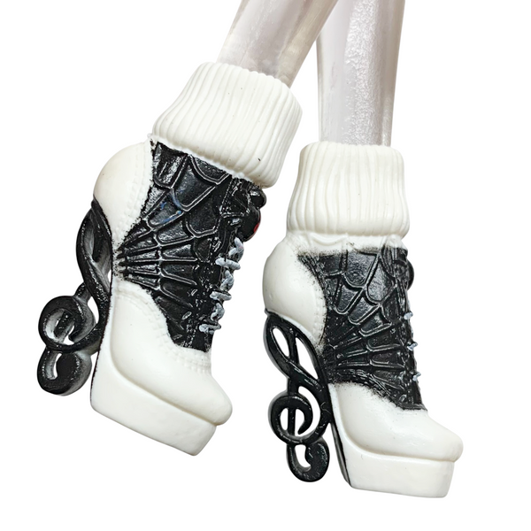 Monster High Operetta 1st Wave Original Doll Replacement Black & White Shoes
