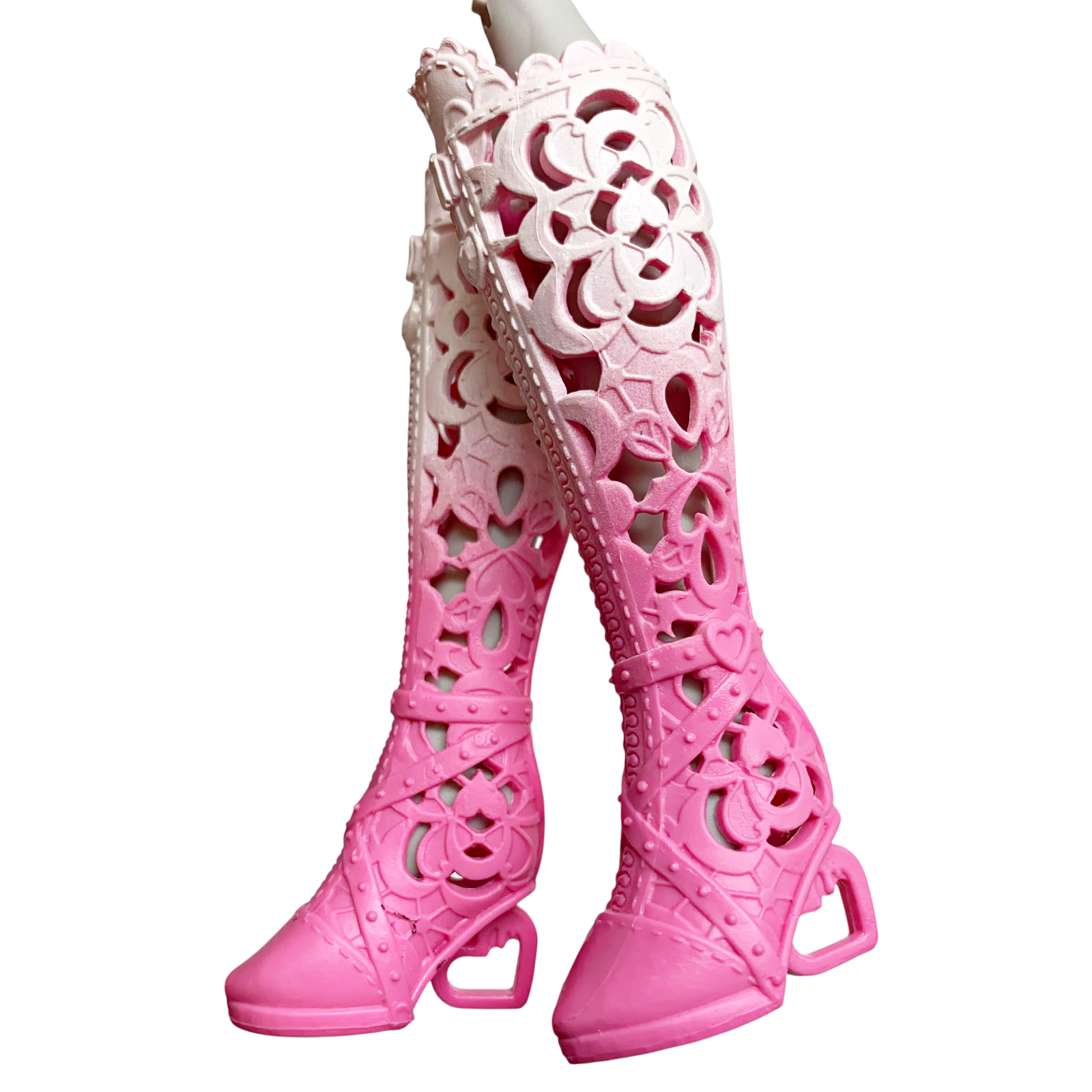 Monster High Draculaura Skulltimate Secrets Fearidescent Doll Replacement Shoes Pink Boots