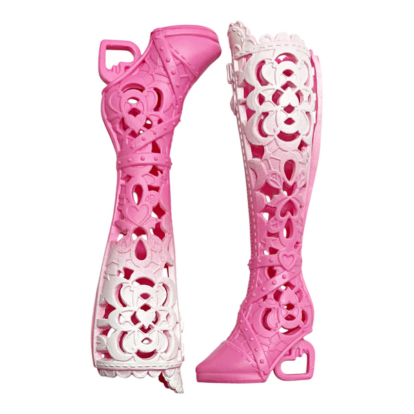 Monster High Draculaura Skulltimate Secrets Fearidescent Doll Replacement Shoes Pink Boots