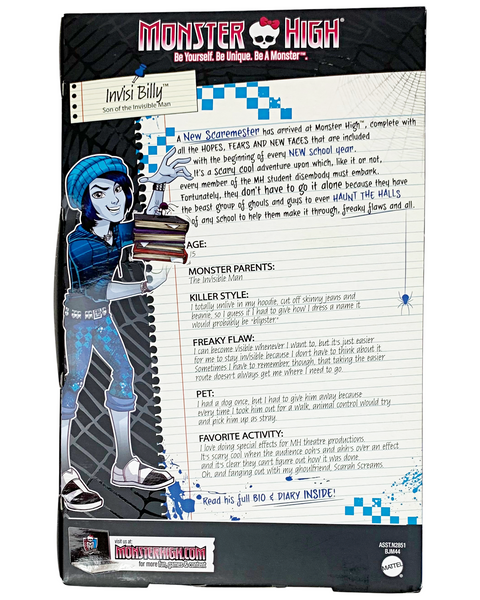 Monster High Scaremester Invisi Billy Son Of The Invisible Man Boy Doll (BJM44)