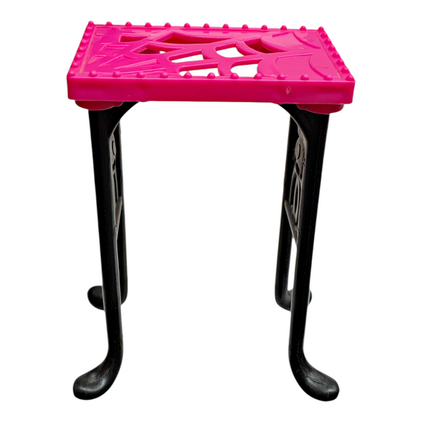 Monster High Creepateria Social Spots Doll Size Replacement Black & Pink Stool Chair Seat