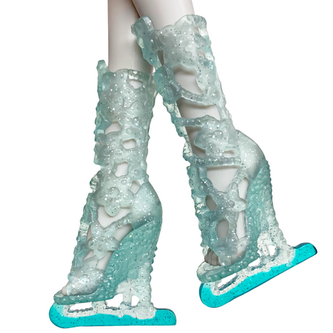 Ever After High Fairest On Ice Ashlynn Ella Doll Replacement Shoes Blue Ice Skates