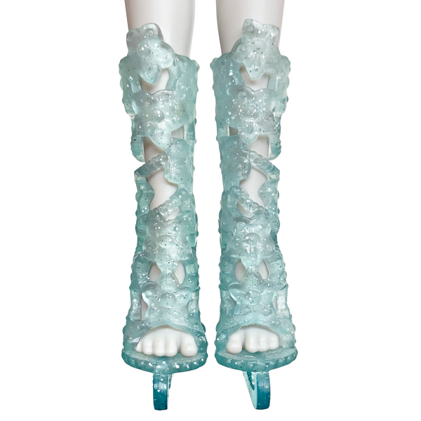 Ever After High Fairest On Ice Ashlynn Ella Doll Replacement Shoes Blue Ice Skates