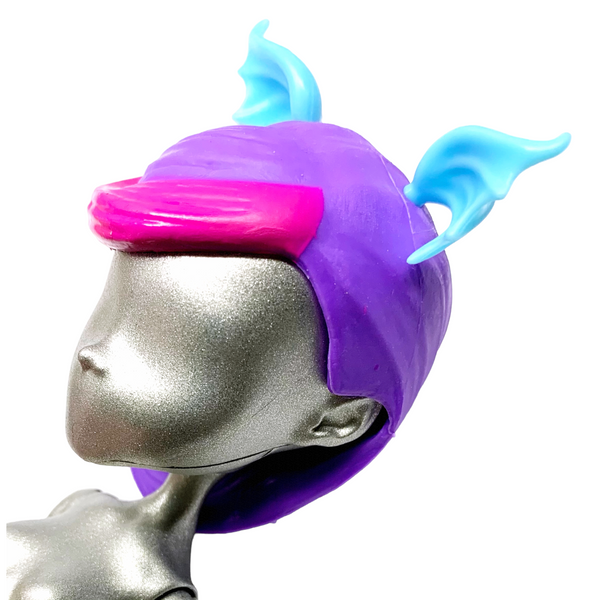 Monster High Color Me Creepy Sea Monster Doll Replacement Purple Wig With Ears