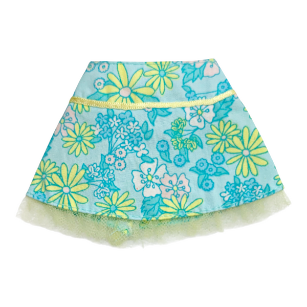 Mattel Barbie 2006 Totally Easter Doll Outfit Replacement Blue Floral Skirt