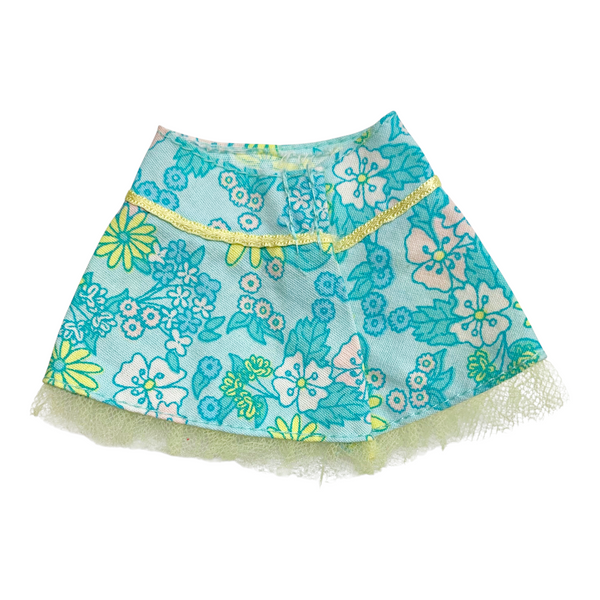 Mattel Barbie 2006 Totally Easter Doll Outfit Replacement Blue Floral Skirt