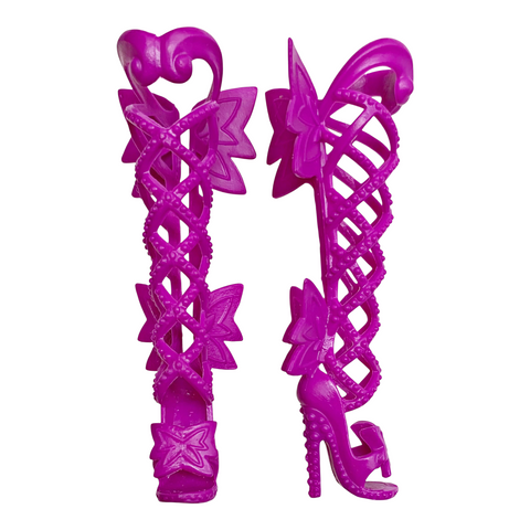 Mattel Barbie Doll Replacement Butterfly Fairy Princess Power Style Purple Tall Strappy Shoes