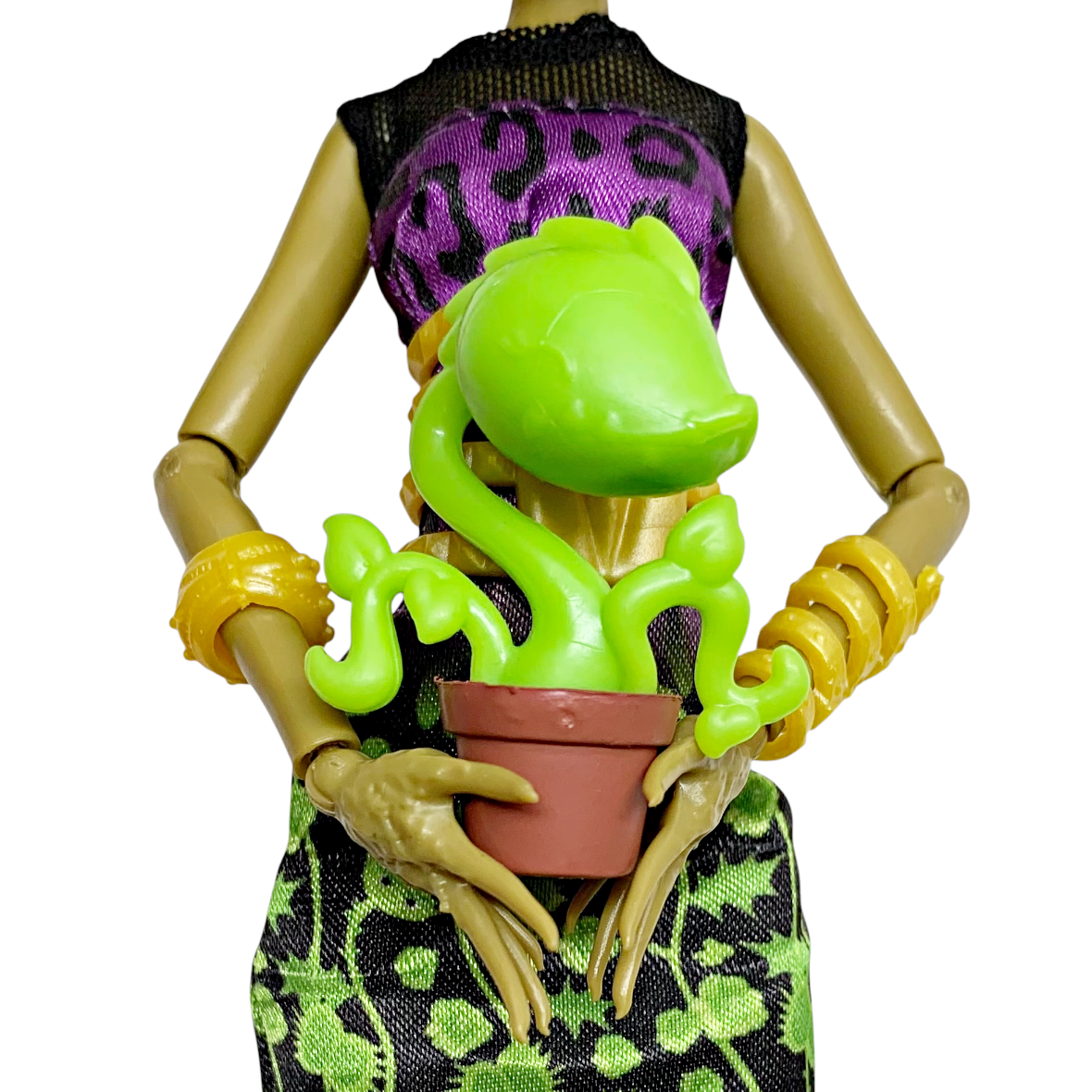 Small Venus Flytrap Plant Flower Pot Doll Size Accessory Compatible With Monster High Dolls