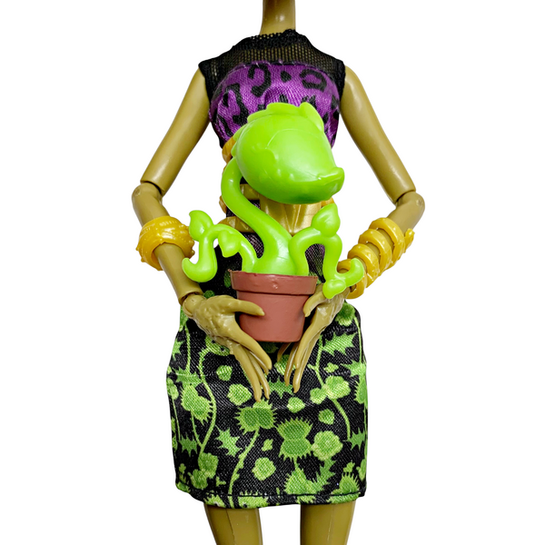 Small Venus Flytrap Plant Flower Pot Doll Size Accessory Compatible With Monster High Dolls