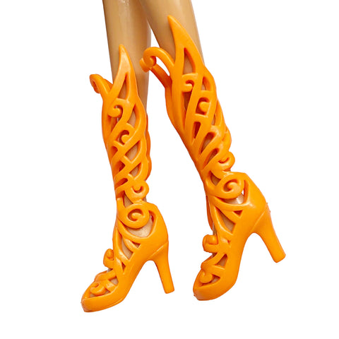 Winx Club Butterflix Doll Style Replacement Tall Fancy Orange Shoes