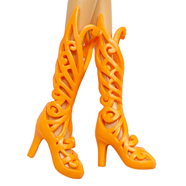 Winx Club Butterflix Doll Style Replacement Tall Fancy Orange Shoes