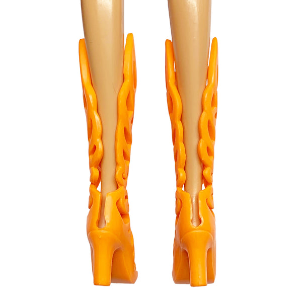 Winx Club Butterflix Doll Style Replacement Tall Fancy Orange Shoes