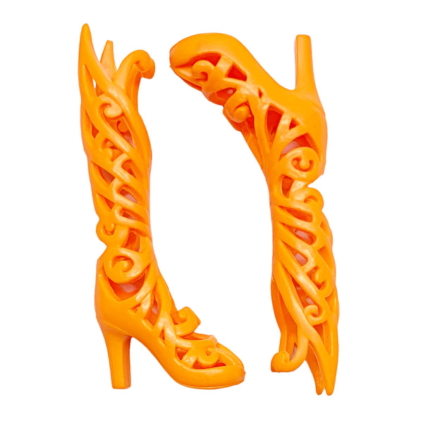 Winx Club Butterflix Doll Style Replacement Tall Fancy Orange Shoes