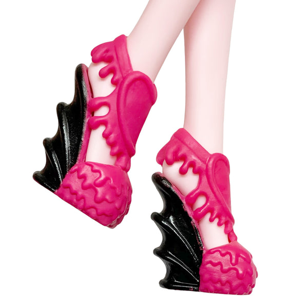 Monster High Dot Dead Gorgeous Draculaura Doll Replacement Pink & Black Shoes