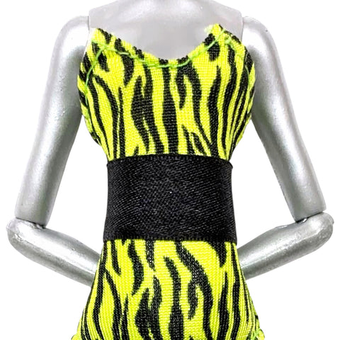 Monster High Clawdeen Wolf Skull Shores Doll Outfit Replacement Black Ribbon Belt