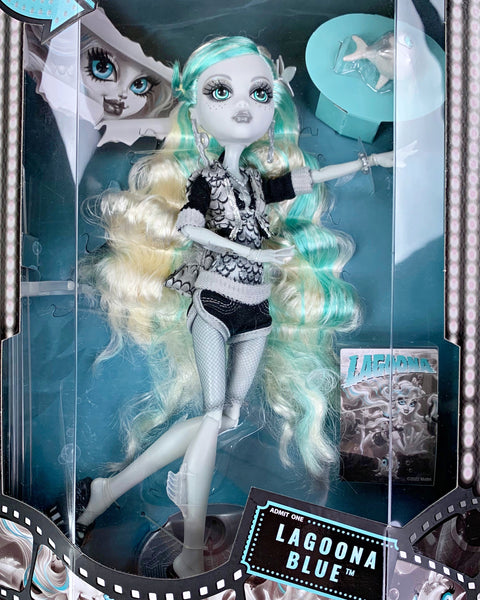 Monster High Reel Drama Black & White Collector Lagoona Blue Doll (HKN30)