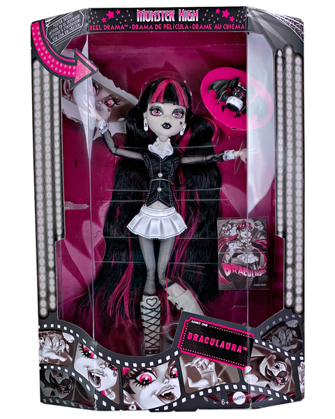 Monster High Reel Drama Black & White Collector Draculaura Doll (HKN27)