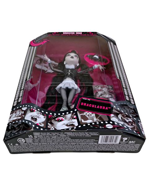 Monster High Reel Drama Black & White Collector Draculaura Doll (HKN27)