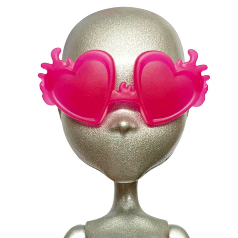 Monster High Inner Monster Fearfully Feisty Doll Replacement Pink Heart Glasses