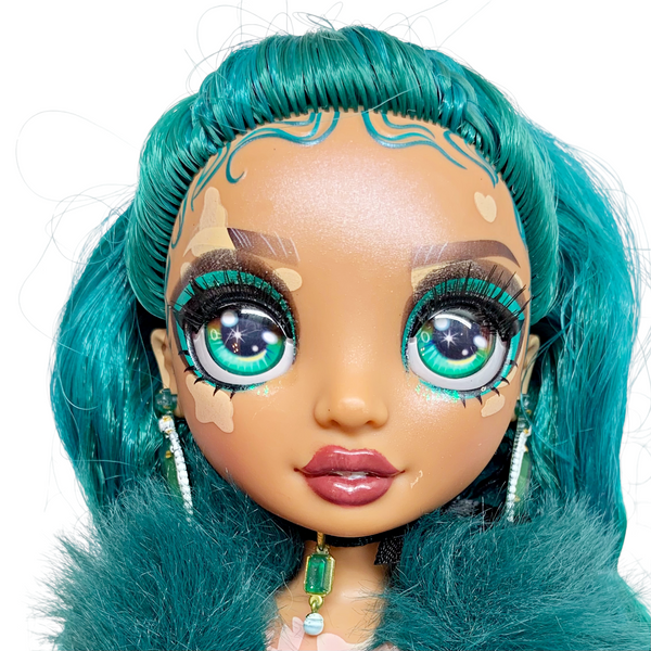 Rainbow High Jewel Richie Vitiligo Doll With Original Sequin Dress Outfit