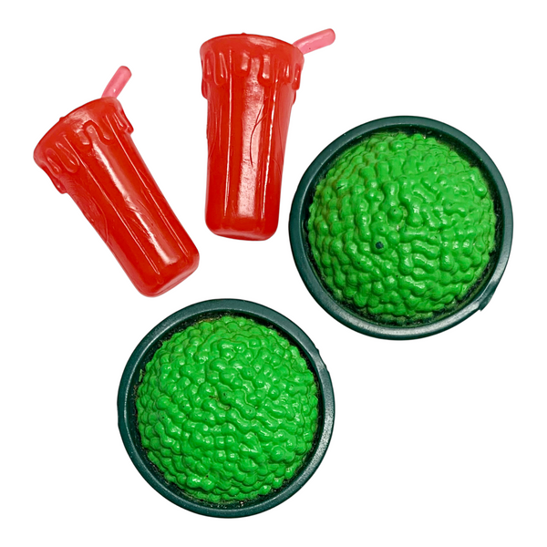 Monster High High School Playset Replacement Doll Size Drinks & Food Bowls Set