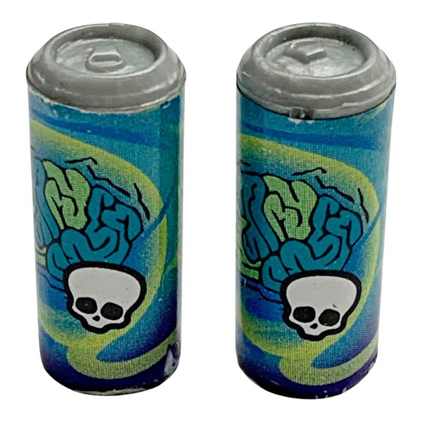 Monster High Deuce & Gil Mansters Doll Size Replacement Set Of Soda Can Drinks