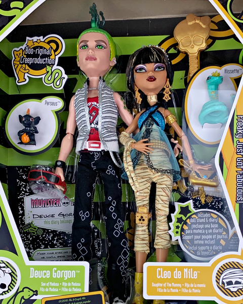 Monster High Cleo De Nile & Deuce Gorgon Boo-riginal Creeproduction Doll Set (HRP86)