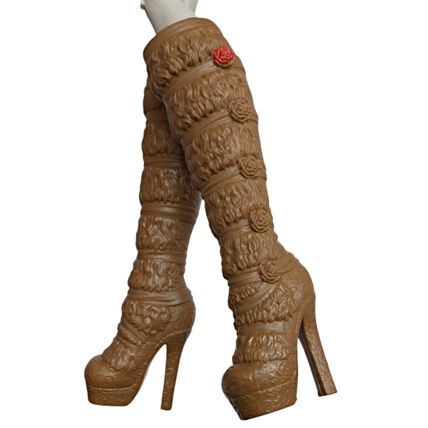 Ever After High Rosabella Beauty 1st Chapter Doll Replacement Shoes Brown Boots
