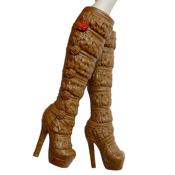 Ever After High Rosabella Beauty 1st Chapter Doll Replacement Shoes Brown Boots