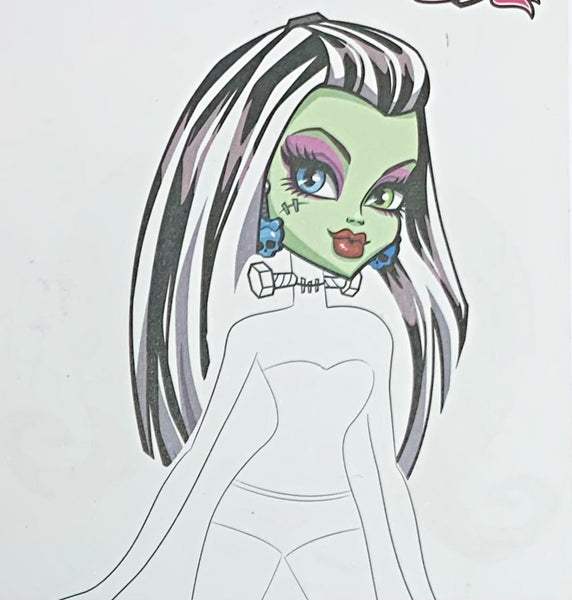 Monster High Monster Fashion Light-Box Set Playset Parts * Drawing Sheet Pad * Stickers * Stencils *