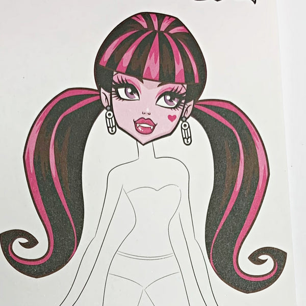 Monster High Monster Fashion Light-Box Set Playset Parts * Drawing Sheet Pad * Stickers * Stencils *