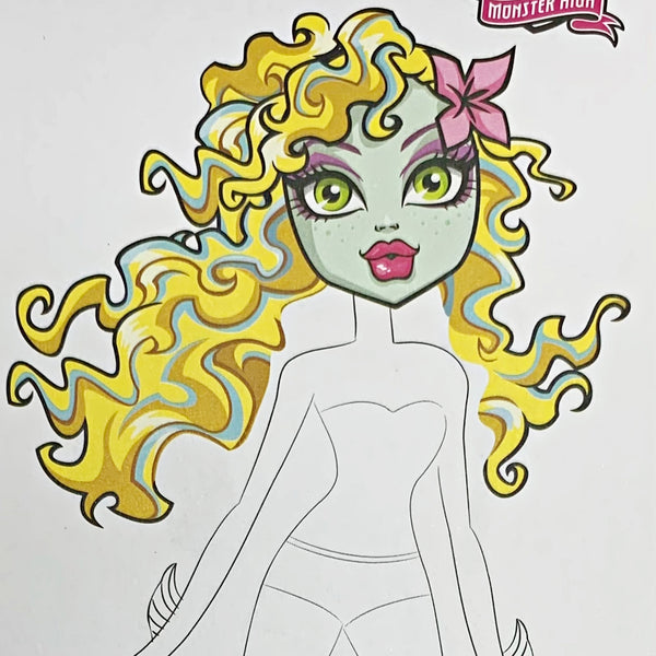 Monster High Monster Fashion Light-Box Set Playset Parts * Drawing Sheet Pad * Stickers * Stencils *