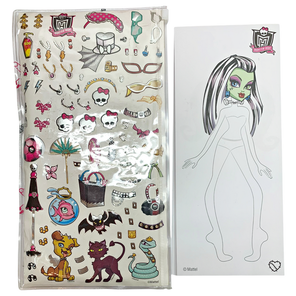 Monster High Monster Fashion Light-Box Set Playset Parts * Drawing Sheet Pad * Stickers * Stencils *