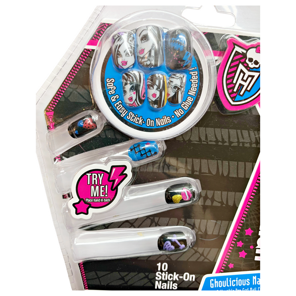 Monster High Ghoulicious Nails 10 Child Size Stick-On Nails #3034