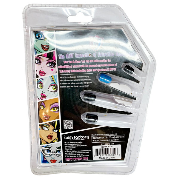 Monster High Ghoulicious Nails 10 Child Size Stick-On Nails #3034