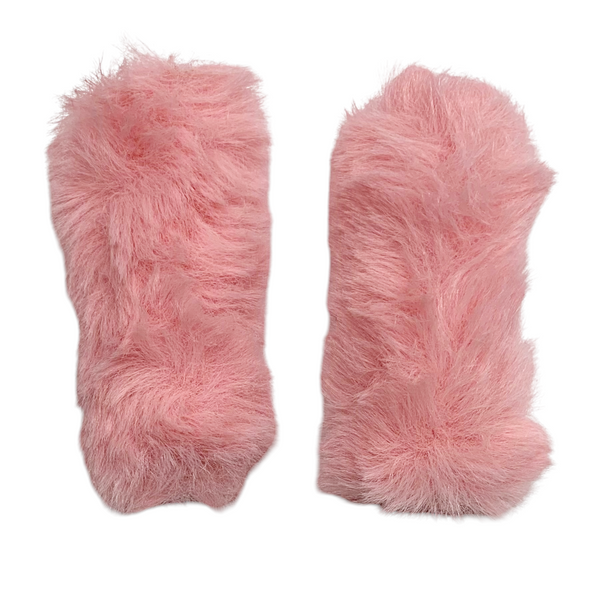 Lt. Pink Faux Fur Doll Size Leg Warmers Compatible With Monster High G1 Abbey Dolls