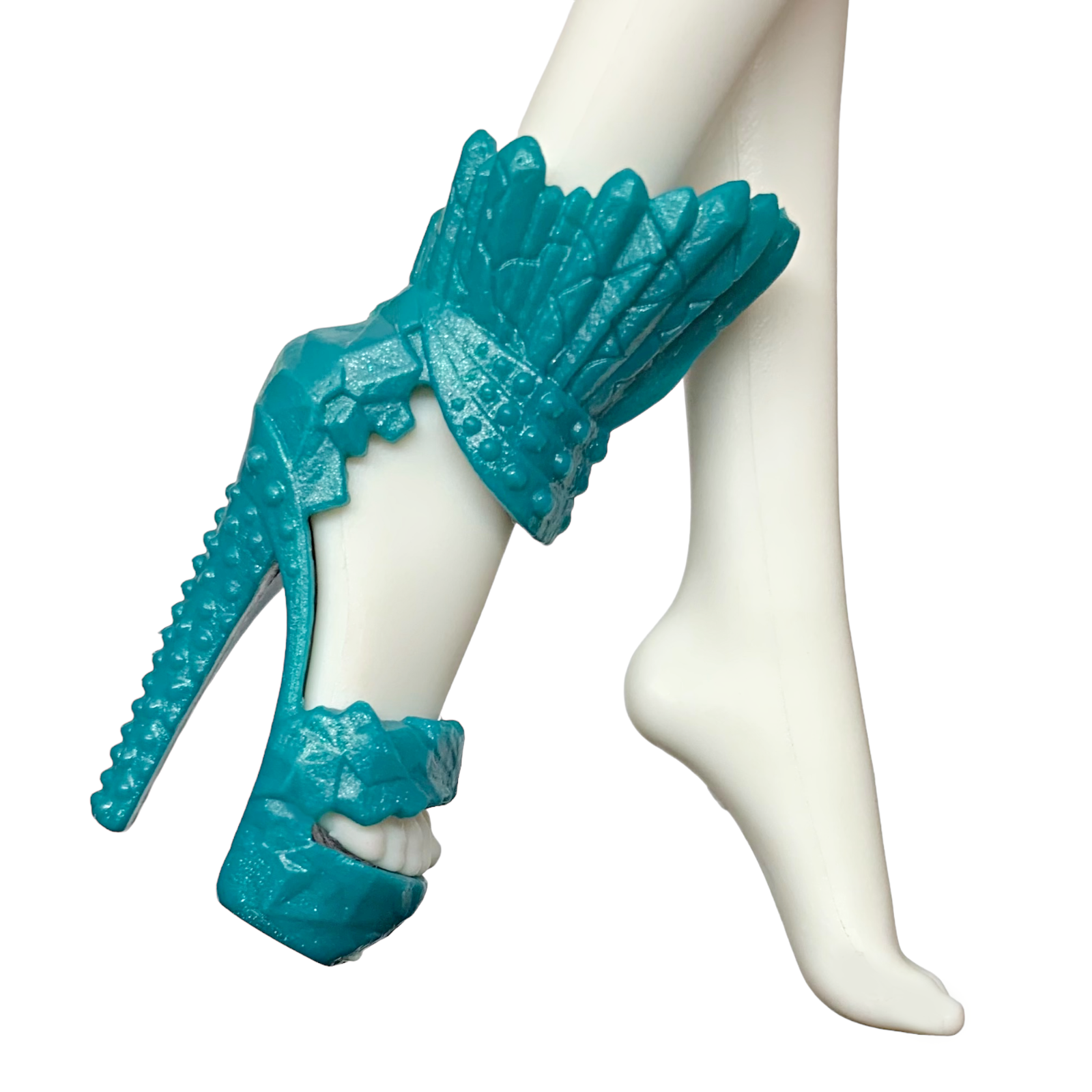 Monster High Boo York Catty Noir Doll Replacement Right Metallic Teal Blue Shoe