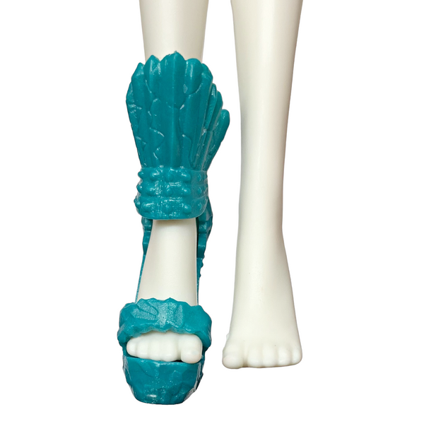 Monster High Boo York Catty Noir Doll Replacement Right Metallic Teal Blue Shoe