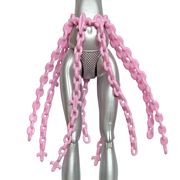 Monster High Rochelle Goyle Haunted Getting Ghostly Doll Replacement Pink Chains Belt