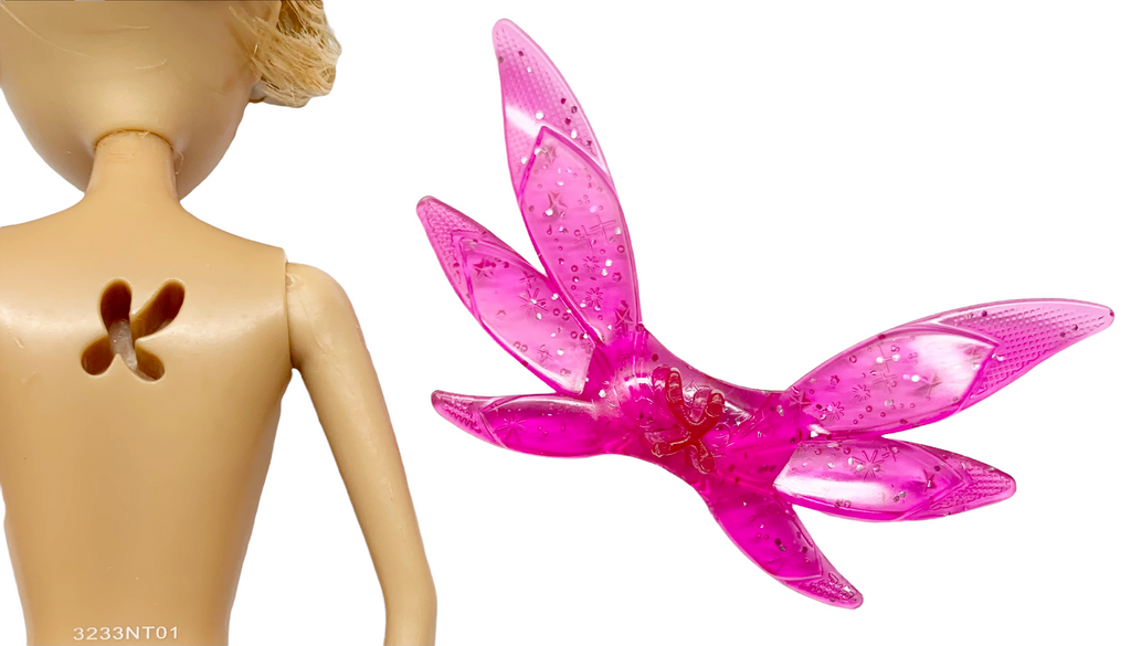 Barbie Doll Accessories Pink Glitter Butterfly Wings Replacement Fairy